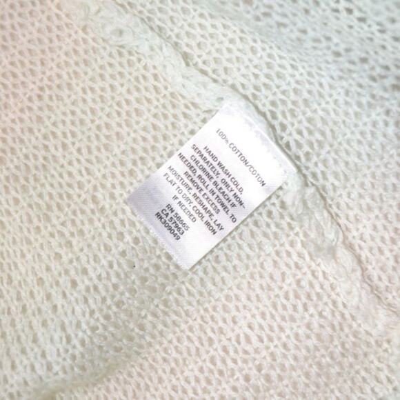 Wild Pearl White and Green Striped Knit Cardigan | Sz S - Picture 3 of 5